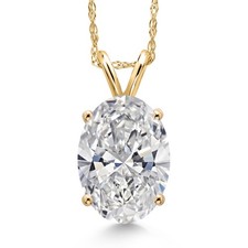 1-5 Cttw Lab Grown Diamond Pendant Necklace 14K Gold IGI E-F VS1 For Women