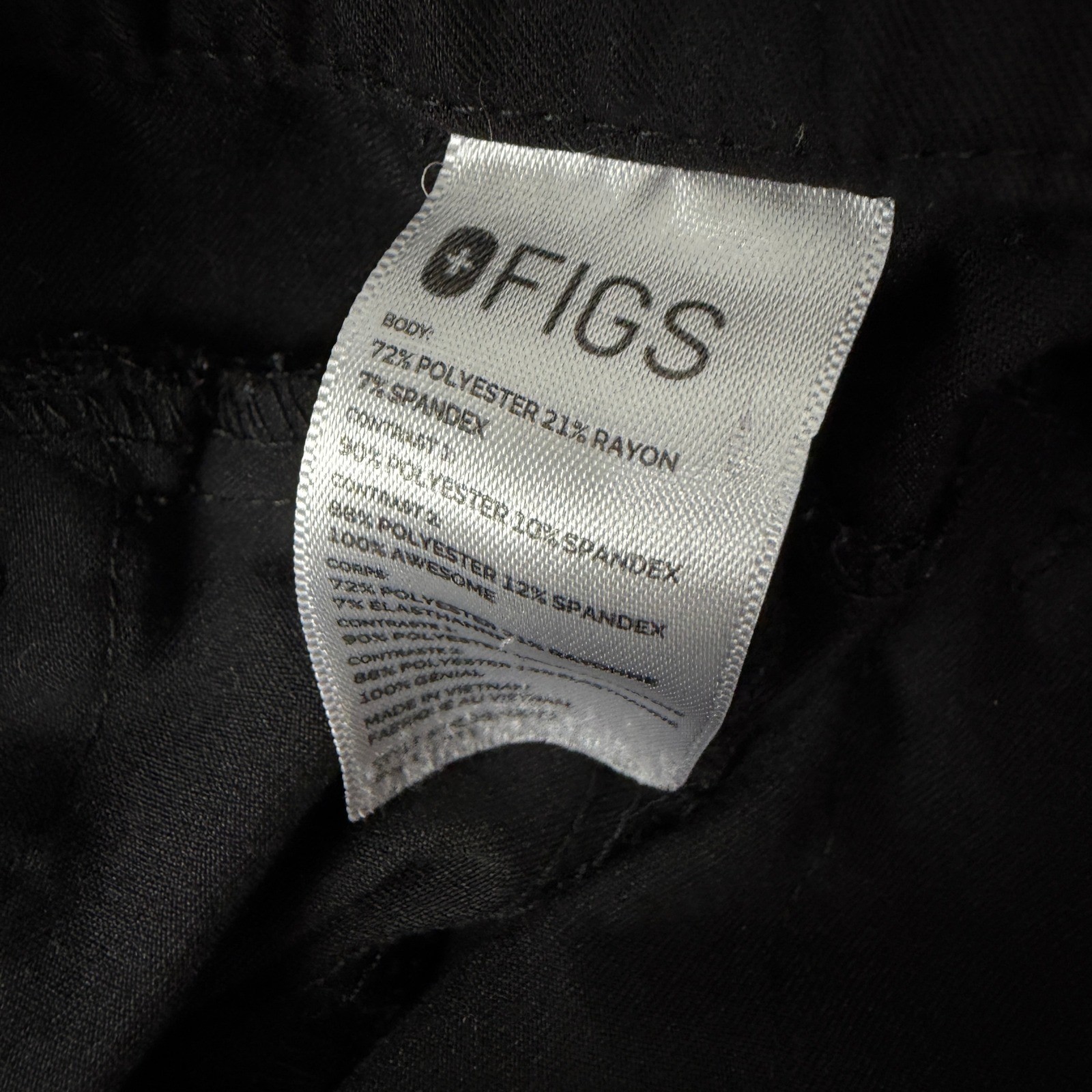 Disney x Figs Jogger Pants Mens M Black Mickey Scrub Drawstring Technical Pocket image 4