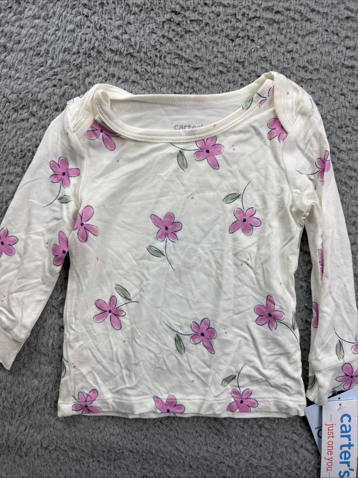 Carter's Just One You Baby Girls 6 Months Comfy Soft Floral Top & Bottom Set