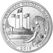 2019 S Parks Quarter ATB American Memorial Park Gem BU CN-Clad US