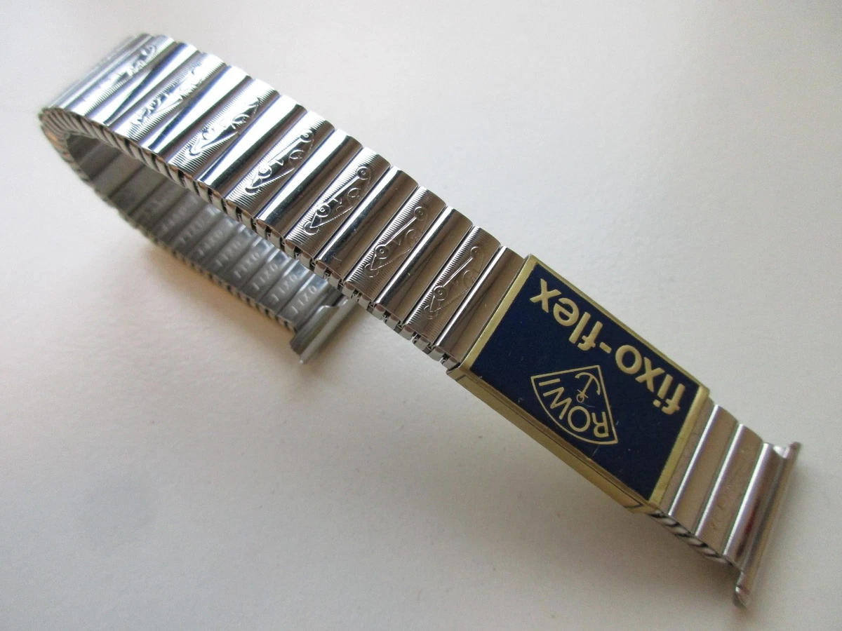 ROWI 21mm Fixoflex Or Montre Bracelet Vintage Nos