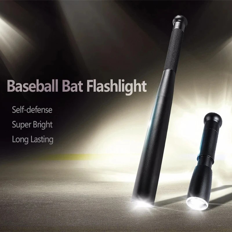Baseball Led Flashlight Emergency 3 Lighting Modes Security Super Bright Torch.