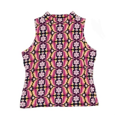 MAEVE By ANTHROPOLOGIE Structured Mock Neck Top Psychedelic Hippie Size MEDIUM