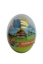 Jurassic Park Easter Egg Fun Set:3 Bubble Tubes,3 Jumbo Chalk Sticks,1 Mini Disc