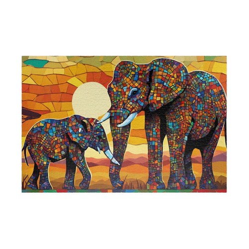 CALVENDO Puzzle 1000 Teile – Elefant & Afrikanische Tiere, 64 X 48 Cm | Premium-Qualität Aus Europa, Matte Oberfläche, Fördert Konzentration