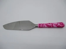SABRE, Paris STAINLESS TOILE Pink PIE SERVER - 9 1/4"- 16D