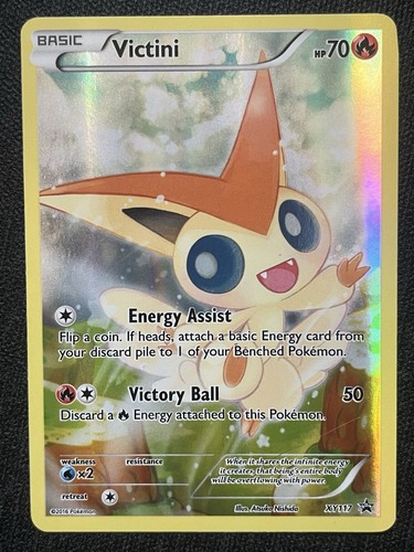 2016 Pokemon TCG XY Black Star Promos Victini XY117 Full Art Holo LP