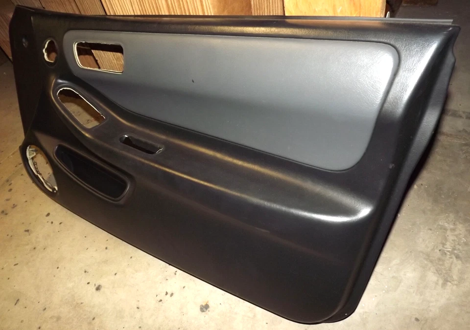 1 原始设备制造商 USDM Acura Integra DC ST7 前乘客皮革门板黑色灰色 FR — 第 3/4 张图片