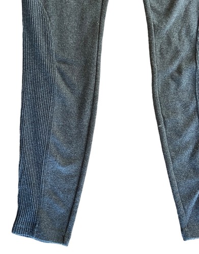 Leggings comodi in cotone elasticizzato testurizzato grigio morbidi dintorni taglia small - Foto 5 di 10