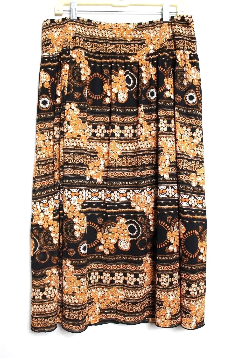 Jones New York - XL - Multi-color Regal Paisley Mesh - Lined Full Mid-Calf Skirt Jones New York - XL - Multi-color Regal Paisley Mesh - Lined Full Mid-Calf Skirt