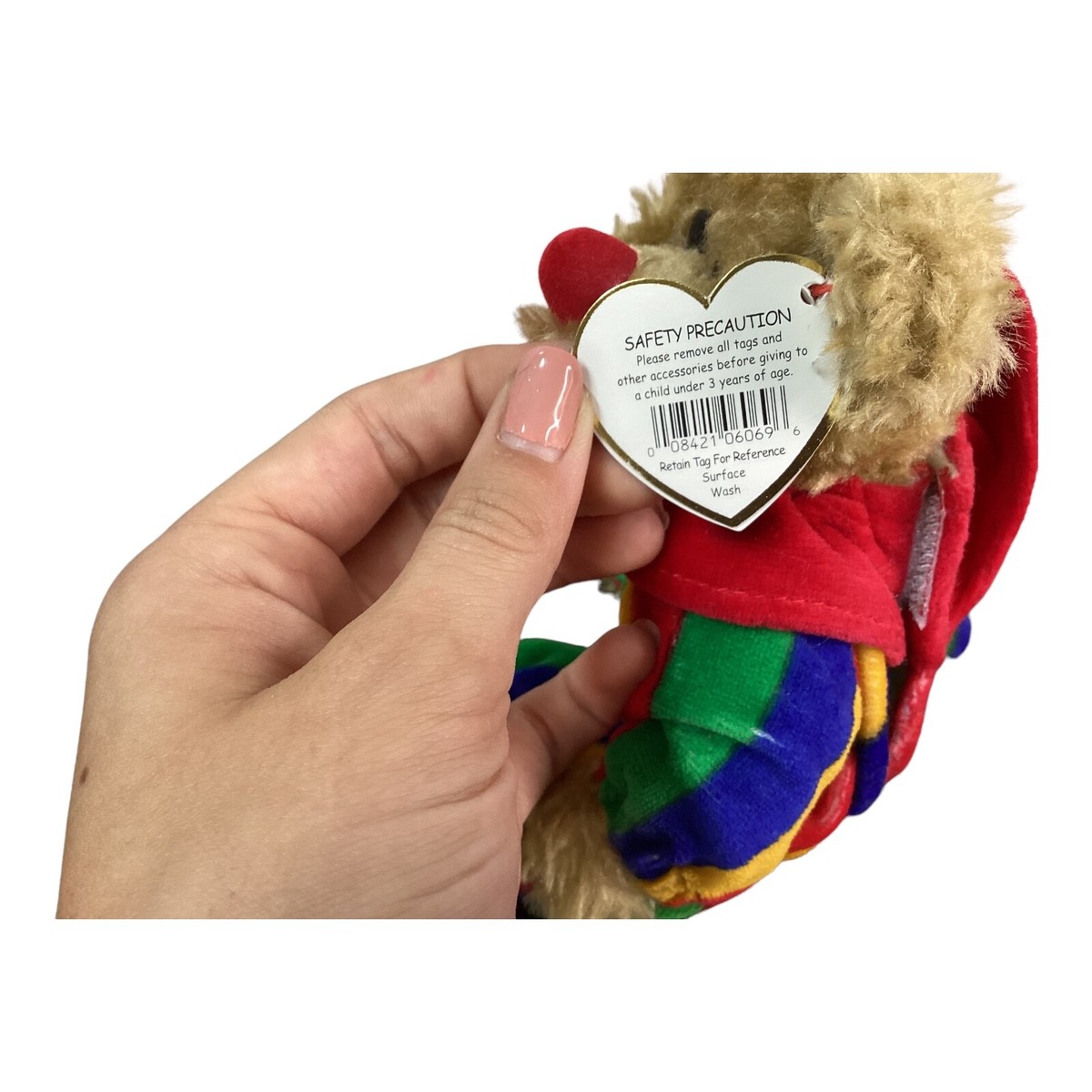 FS, RETIRED EXTREMELY RARE, Piccadilly Circus Clown Beanie