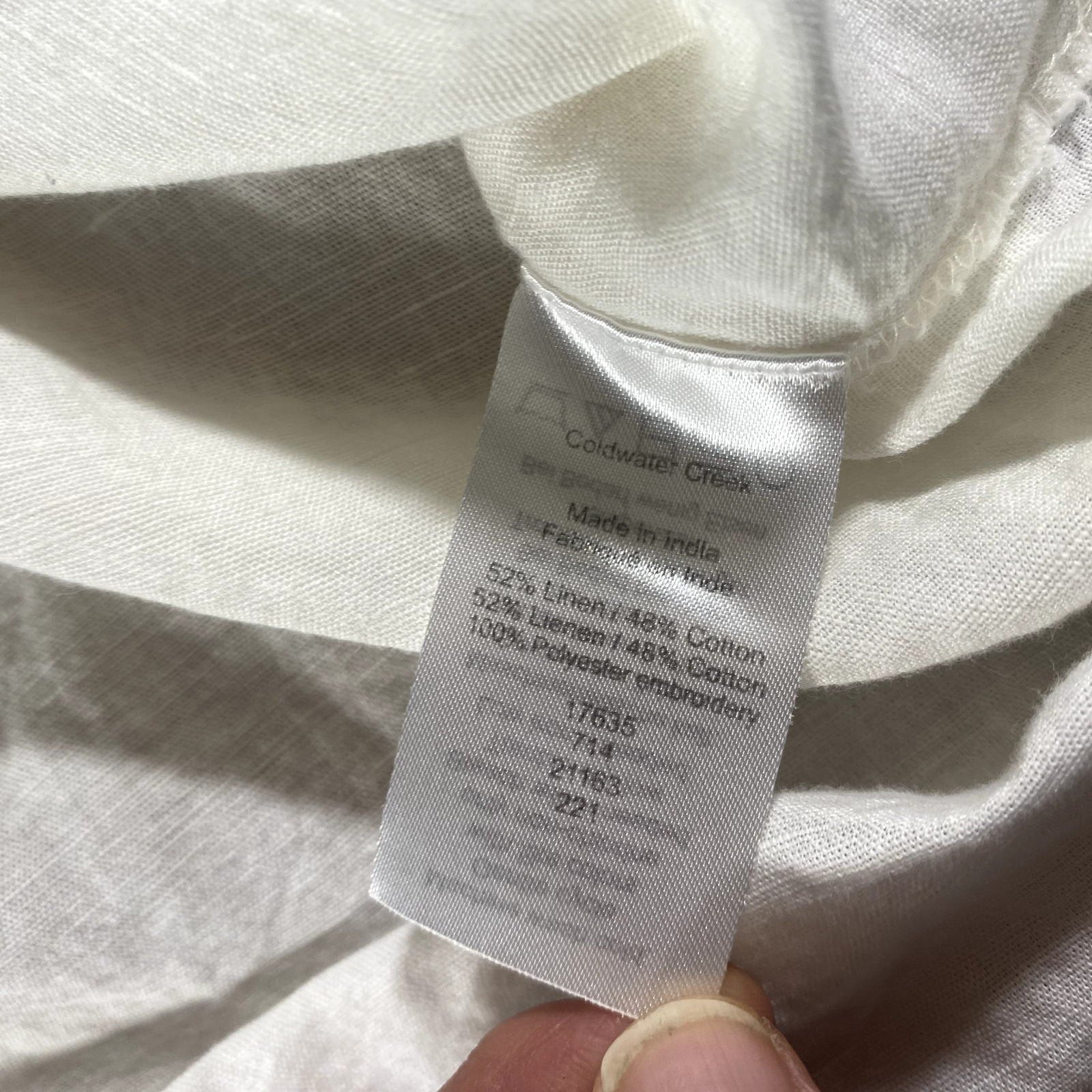 Coldwater Creek Womens Popover Top Linen Tunic Wh… - image 11