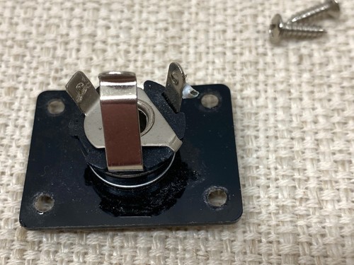 Fender Squier Affinity Tele BLACK JACK PLATE w/ SCREWS Telecaster Control Plug - Picture 7 of 21