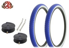 ALTA BICYCLE WIRE BEAD TIRE 24 x 2.125 BLUE HEAVY DUTY DIAMOND TREAD 6PC SET.