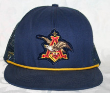 Vintage Snapback Stylemaster Anheuser Busch Trucker Hat Made in USA Used Good