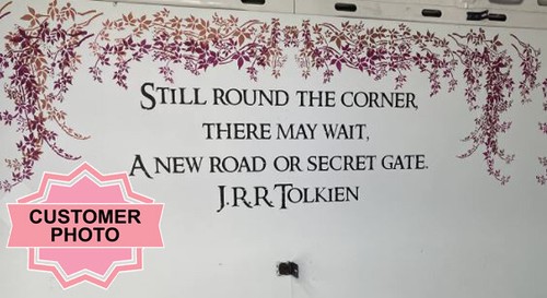Wall Quote "STILL ROUND THE..." Wall Art Sticker, Vinyl Decal, Modern, Transfer. - Picture 7 of 8