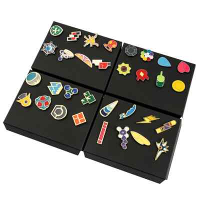 Set Spille Medaglie Palestra Pokémon In Metallo Smaltato - 8 Medaglie Pin - Foto 4
