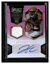 2014 Panini Select #RJ-JH Jeremy Hill Rookies Jersey Autographs Prizm Fuchsia