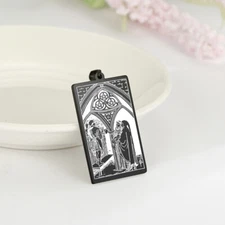 Tarot Card Pendant for Necklace Stainless Steel Golden Black Jewelry Accessories