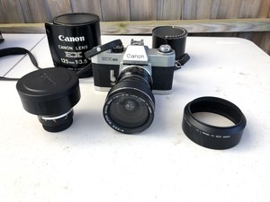 Canon Ex Auto Ql 35mm Film Camera With 50mm F1 8 Lens 125mm F3 5 Ebay Canon Ex Auto Ql 35mm Film Camera With 50mm F1 8 Lens 125mm F3 5 Ebay