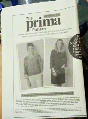 Prima Tunika Style Top oder Kleid Schnittmuster Gr. 10-20 - unbenutzt & ungeschnitten