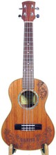 Solid mahogany tenor ukulele,abalone rosette,hawaiian girl HU167