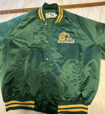 Vintage Chalk Line Green Bay Packers Satin Bomber Jacket Vintage Chalk Line Green Bay Packers Satin Bomber Jacket
