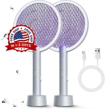 Matamoscas con base recargable por USB y malla de seguridad de 3 capas US NUEVO