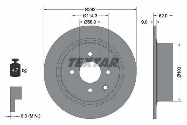 Bremsscheibe Nissan T. Cube/Tiida 1.6-1.8/1.5 DCI 07--image