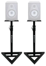 (2) Rockville Adjustable Studio Monitor Speaker Stands For Samson Resolv SE8