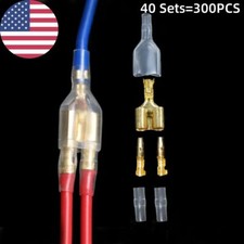 40 Set 1 Female 2 Male 4.0 Bullet Crimp Terminal Car Electrical Wire Connectors