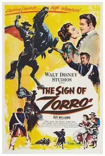 The Sign of Zorro - 1958 - Vintage Movie Poster