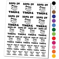 Hang in There with Sloth Teacher Motivational Temporary Tattoo Set