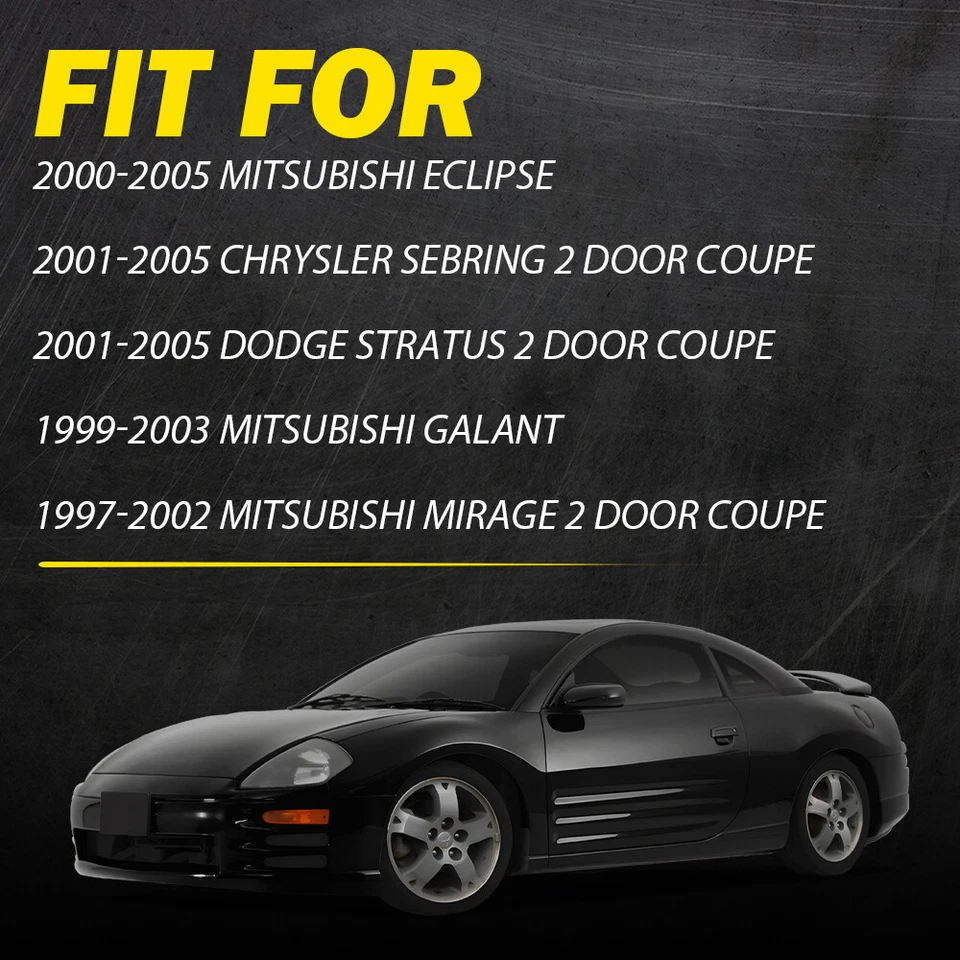 2 peças porta externa dianteira esquerda+direita para 1997-2002 Mitsubishi Mirage cupê de 2 portas - Imagem 2 de 4