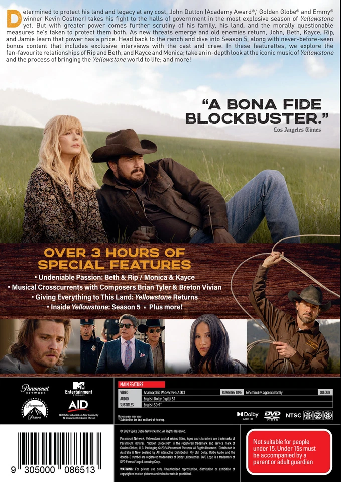 BRAND NEW Yellowstone : Season 5 Part 1 (DVD, 2024) R4 Series Five - image 2 of 2