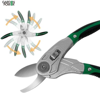 Garden Power Hand Pruner & Shears 2 in 1 Multi-Cutter, US Patented, Half Inch