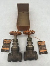 Lot of 2 Vintage Wolverine Brass Works Valves 3/4" 125 Plumbing F294 Plumber