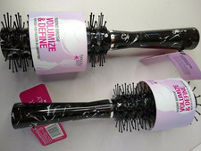 Round Brushes Volumize Define 2 Black White Marble Print Beauty 360
