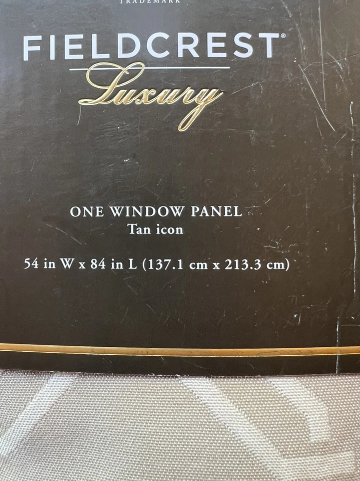 2 Paneles Cortina Umbral Ventana Tostado/Beige -54"W x 84" Largo Diseño Geométrico Foto 2 de 4