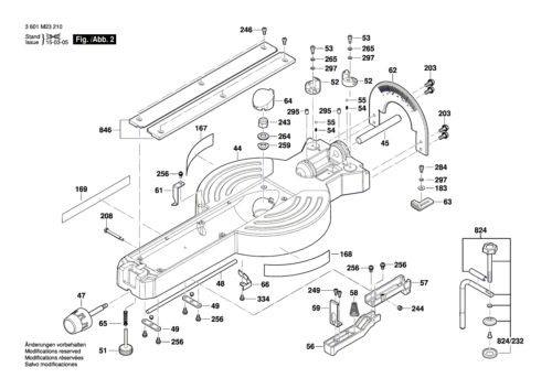 Neu Original Bosch 1609B04992 Gehrungszaun - Bild 2 von 6