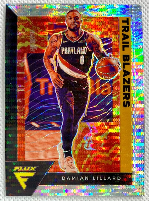 2020-21 Panini Flux Damian Lillard Silver Pulsar Prizm Card #146 Trail Blazers
