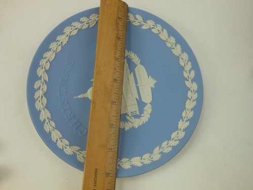 1972 Wedgwood Christmas Plate Jasperware St Pauls Cathedral 8 Inch - Picture 7 of 7