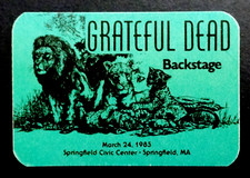 Grateful Dead Backstage Pass Springfield MA Massachusetts 3/24/85 3/24/1985 Lion
