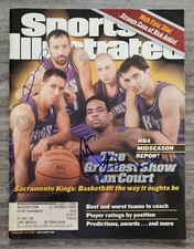 Chris Webber & Vlade Divac Signed Sports Illustrated Magazine NBA  2/19/01 RAD