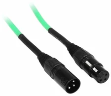 Rockville RCXFM50P-G Green 50' Female to Male REAN XLR Mic/Speaker Cable
