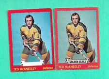 (1) TED MCANEELY  1973-74 O-PEE-CHEE # 2 SEALS VARIATION  CARD (G6279)