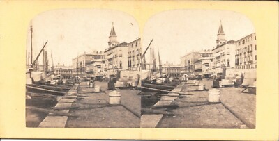 Stereo Foto | 1860 | Italien | Venedig | Sklavensteg Riva degli Schiavoni