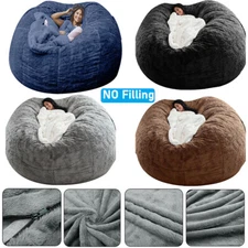7FT Giant Bean Bag Sofa Memory Living Room Chair Microsuede Soft Protect Cover