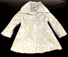 Ladies Rocha John Rocha Uk 18 Eur 46 Chest 46" 117cm Ivory ? Faux Fur Coat
