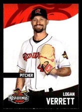 Logan Verrett 2022 Choice Rochester Red Wings #22 Rochester Red Wings